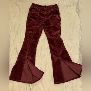 Burgundy Velvet Pants
